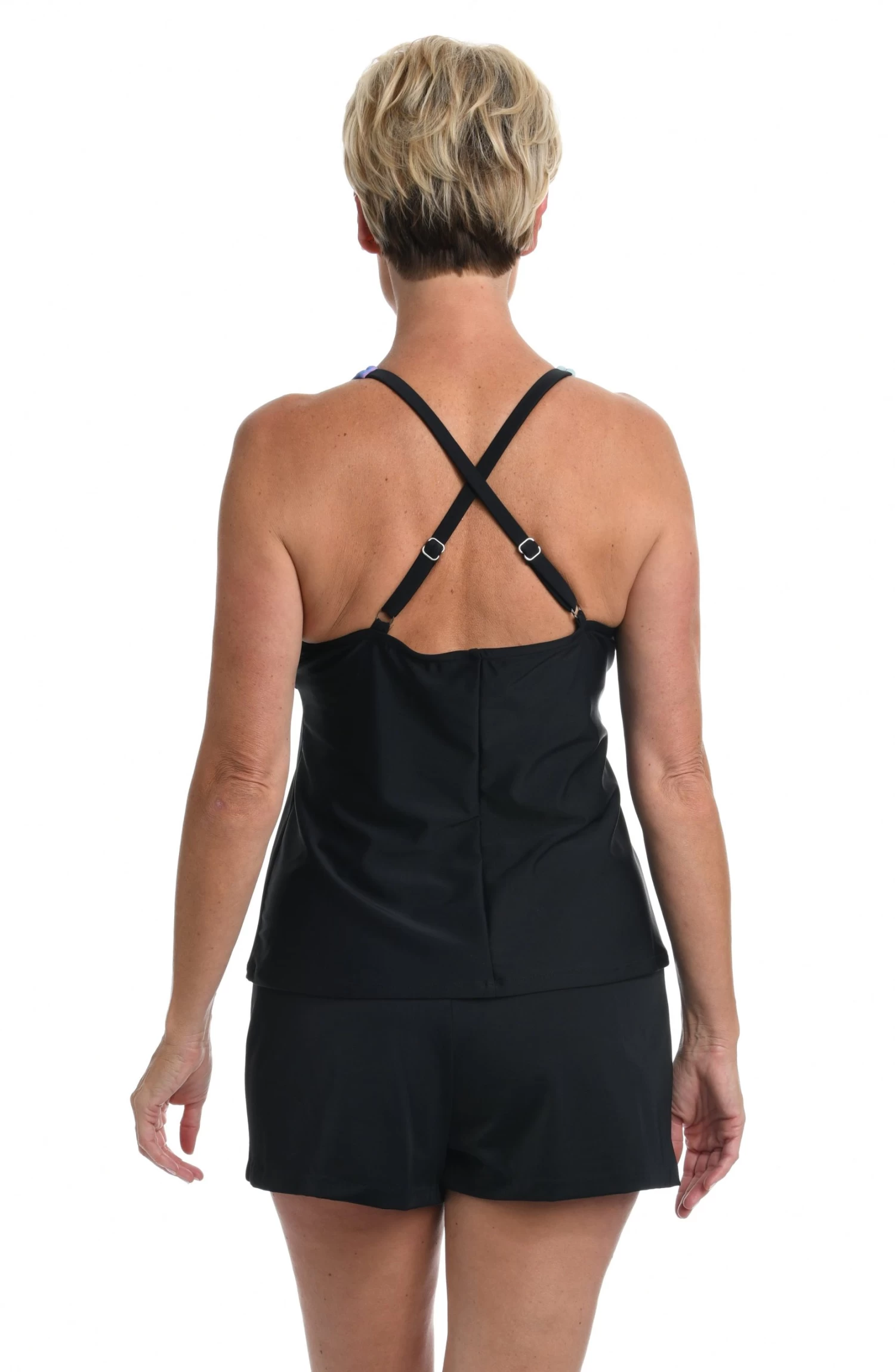 Confetti High Neck Cross Back Tankini Top *FINAL SALE* 2 Confetti High Neck Cross Back Tankini Top *FINAL SALE* - Image 2