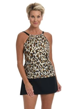 Jungle Cat High Neck Tankini Top *FINAL SALE*
