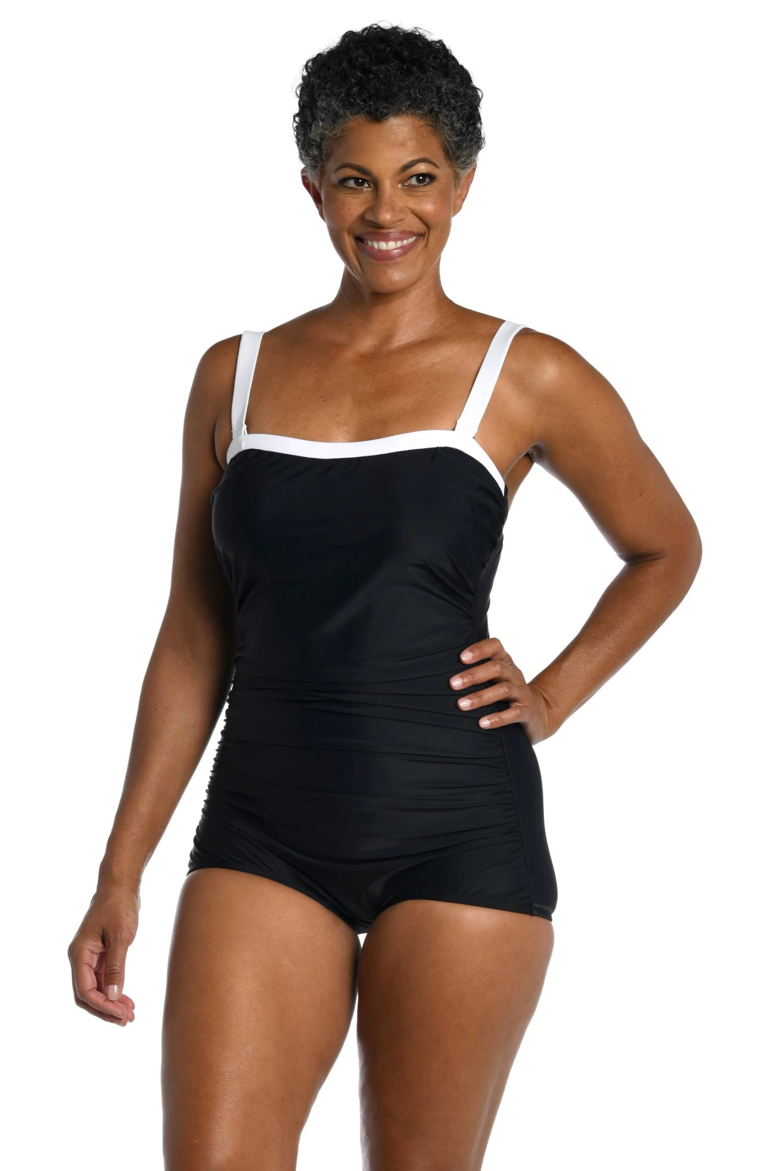 Solid Bandeau Girl Leg One Piece 1 Solid Bandeau Girl Leg One Piece