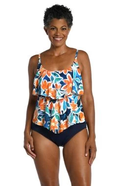 Joyful Blooms Two Tiered Tankini Top