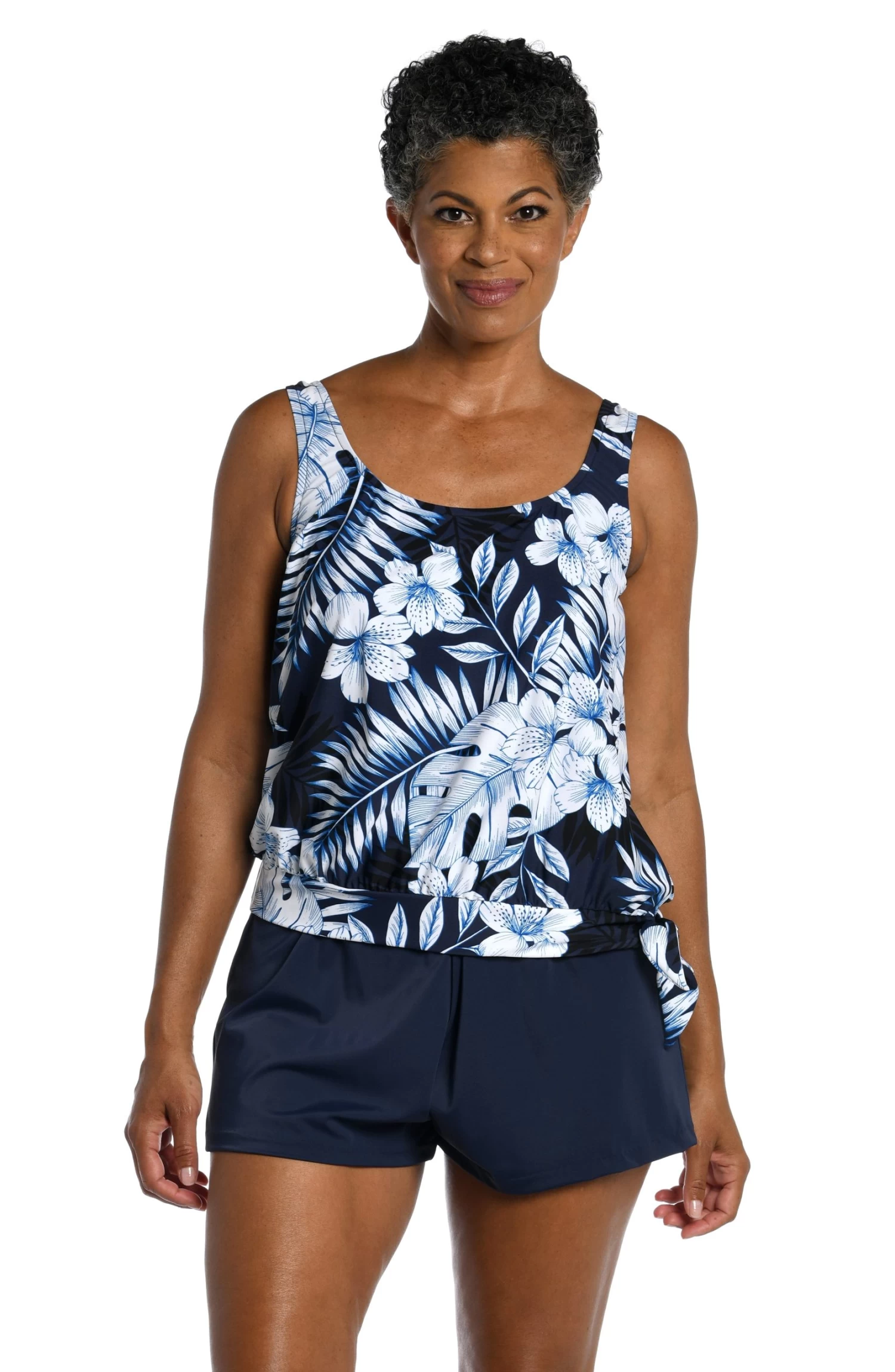 Moonlight Tropics Banded Scoop Blouson Tankini Top 3 Moonlight Tropics Banded Scoop Blouson Tankini Top - Image 3