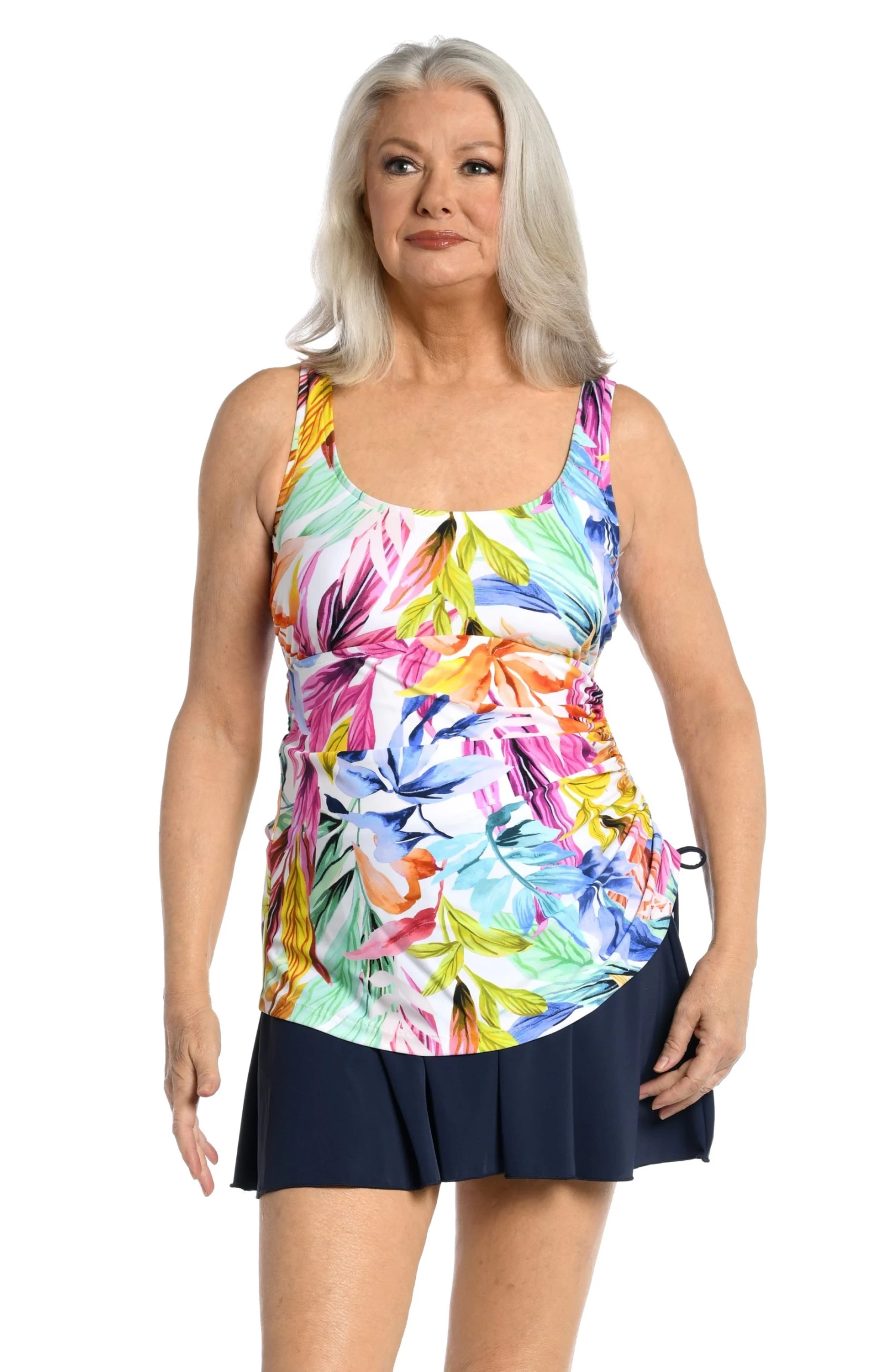 Conga Vines Adjustable Tank Swim Dress One Piece 1 Conga Vines Adjustable Tank Swim Dress One Piece