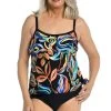 Watercolor Expressions Scoop Neck Faux Tankini One Piece - FINAL SALE