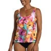 Sunset Bouquet Scoop Neck Tankini Top - FINAL SALE