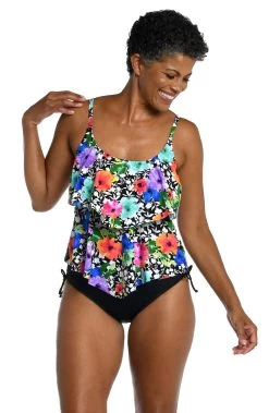 Pop Petals Two Tiered Tankini Top - FINAL SALE