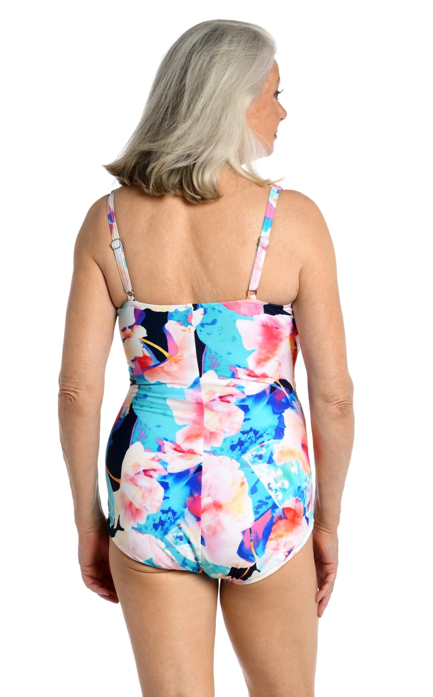 Illusion Blossoms Shirred Surplice Underwire One Piece - FINAL SALE 2 Illusion Blossoms Shirred Surplice Underwire One Piece - FINAL SALE - Image 2