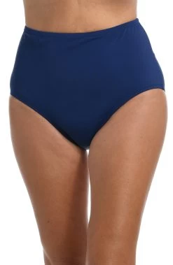Solid Full Pant Bikini Bottom -Best Swimwear Shop MM6NK50NVY F