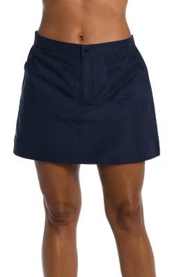 Solid Woven Boardskirt Bottom 22 Solid Woven Boardskirt Bottom -Best Swimwear Shop MM6NL55 IND F 1