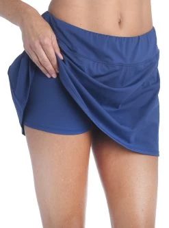 24th & Ocean Solid Petal Skort Swim Bottom -Best Swimwear Shop TF1G646 NAV P4 Large 14e60360 bd0c 4dcf ad10 623c9e3eeb21
