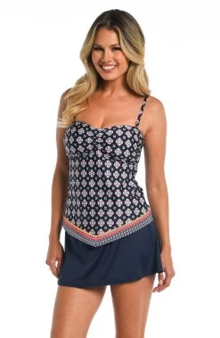 24th & Ocean Alexandria Tile Retro Bandeaukini Top