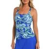 24th & Ocean West Palms D-Cup Underwire Shirred Bandeaukini Top