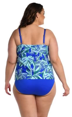 24th & Ocean West Palms Cutout High Neck Tankini Swimsuit Top -Best Swimwear Shop TF3DG71W SAP B1