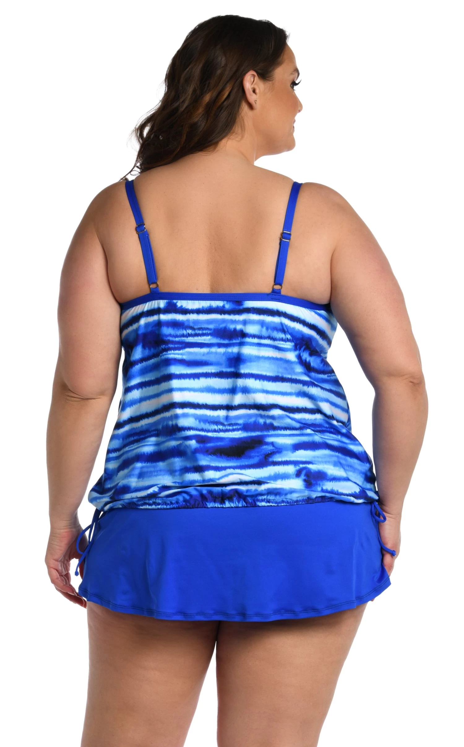 24th & Ocean Caribbean Tide Underwire V-Neck Blouson Tankini Top 4 24th & Ocean Caribbean Tide Underwire V-Neck Blouson Tankini Top - Image 4
