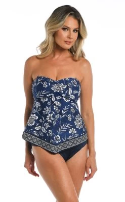 24th & Ocean Bali Batik Retro Bandeaukini -Best Swimwear Shop TF3DN81 MID F 2