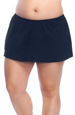 24th & Ocean Solid Skirted Swimsuit Bottom (Plus Size) -Best Swimwear Shop TF9G692W MID F