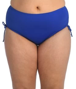 24th & Ocean Solid High Waist Side Tie Hipster Bikini Bottom (Plus Size) -Best Swimwear Shop TF9G695W COB F Large 8dfd853f 36df 40b4 ac6e 5aa2fa7a1c6e