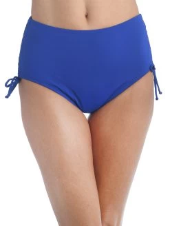 24th & Ocean Solid Mid Waist Side Tie Hipster Bikini Bottom