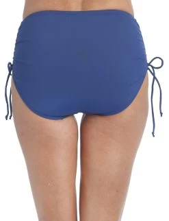 24th & Ocean Solid Mid Waist Side Tie Hipster Bikini Bottom -Best Swimwear Shop TF9G695 NVY B Large 80ec1488 dae5 4528 9740 3063f8d2a156